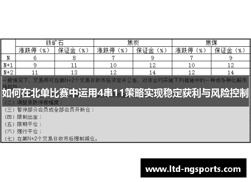 如何在北单比赛中运用4串11策略实现稳定获利与风险控制